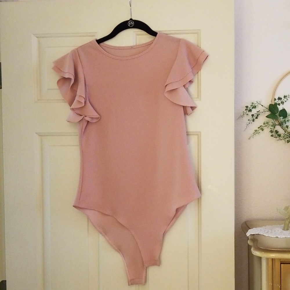 Pink stretchy Onesie / Leotard - Picture 3 of 4